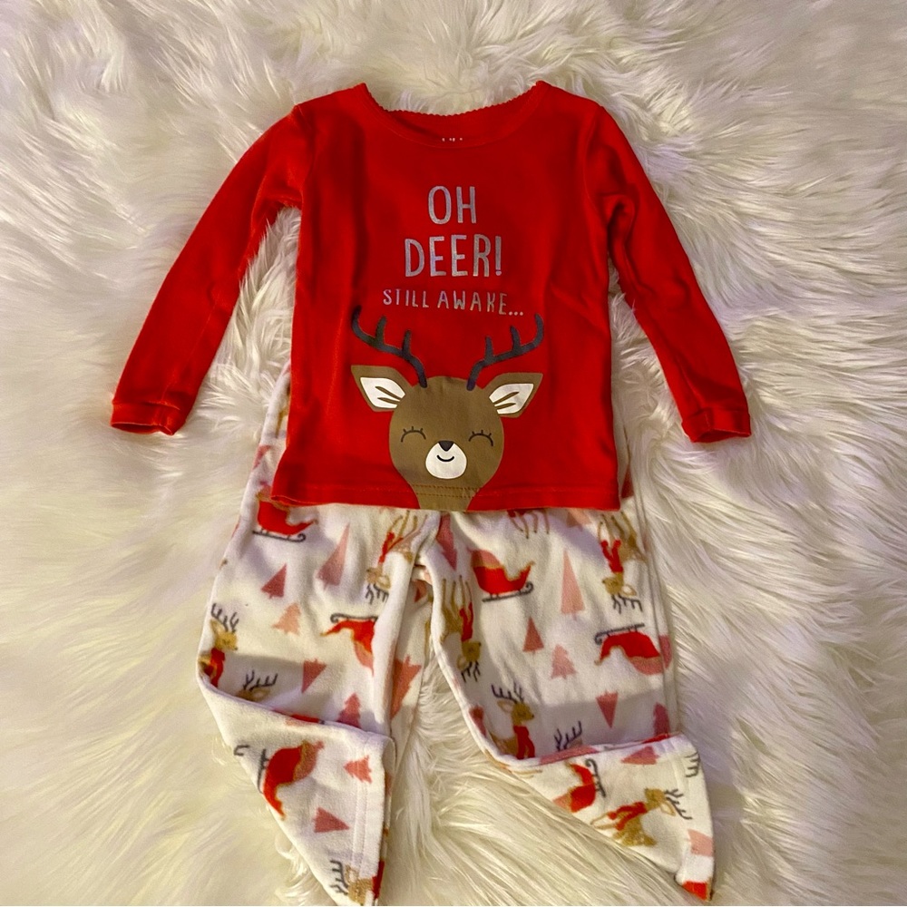 NWOT Carter's Child of Mine Girls 18 Months Deer Pajama Set